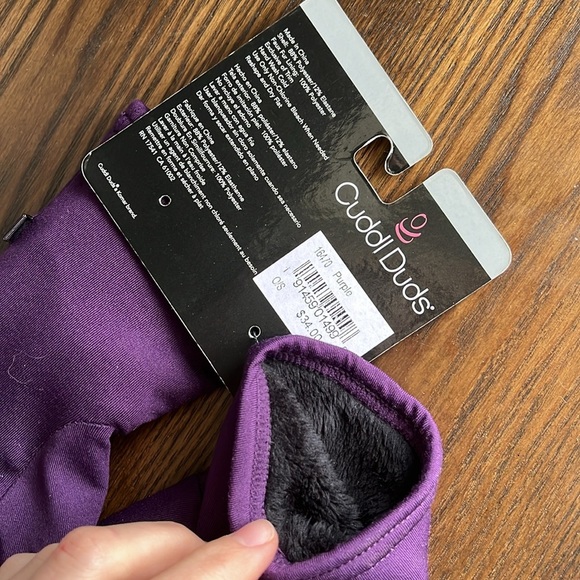 NWT Cuddl Duds FlexFit Faux Fur-Lined Touch Screen Gloves - Picture 4 of 5